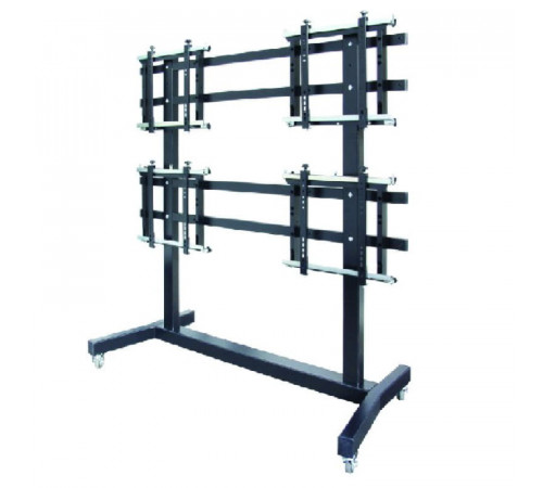 Крепеж напольный на колесах для видеостены 46-55" OMB MOVYALL single 2*1 (black)