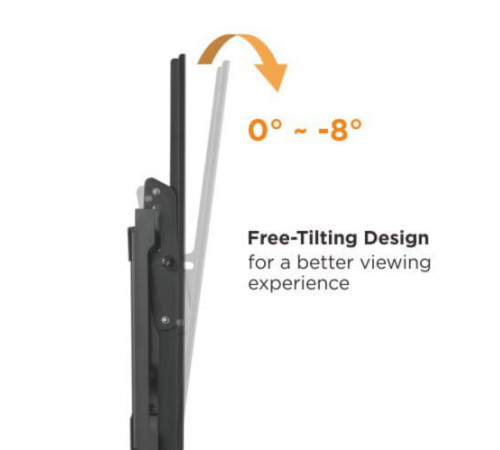 Настенное наклонное крепление FIX LP72-44Т для панели 32"-70"до 75 кг. (black) FIX LP72-44T